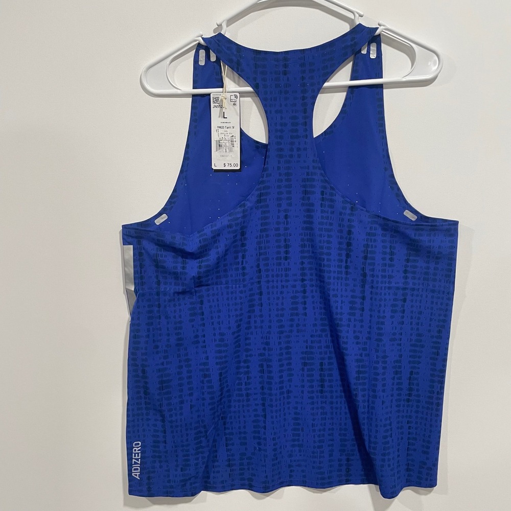 Adidas Adizero 2025 Boston Marathon Running Tank Top Lucid Blue JN5528 Womens L - Picture 4 of 8